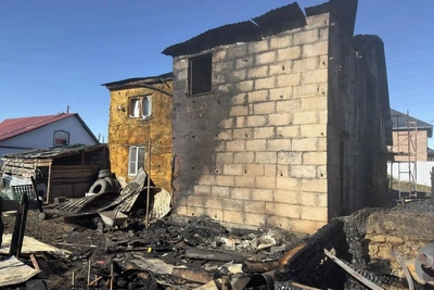 Опубликовано видео пожара в Алейске, где погибли четверо