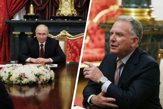 Архивные фото. Встреча Владимира Путина со Стивеном Уиткоффом 5 сентября 2026 года | Источник: коллаж снимков, представленных на сайте президента РФ kremlin.ru
