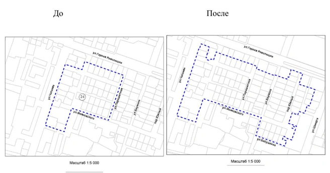 Слева — изначальный проект КРТ, справа — предложение эксперта, которое комиссия не поддержала | Источник: комиссия ПЗЗ
