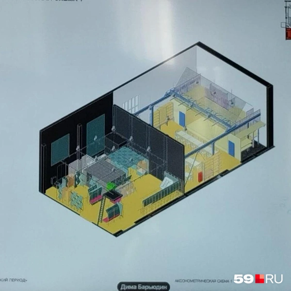 Детский центр разделен на выставочный зал и мастерские со сценой | Источник:  Дмитрий Барьюдин, Ольга Якунчева
