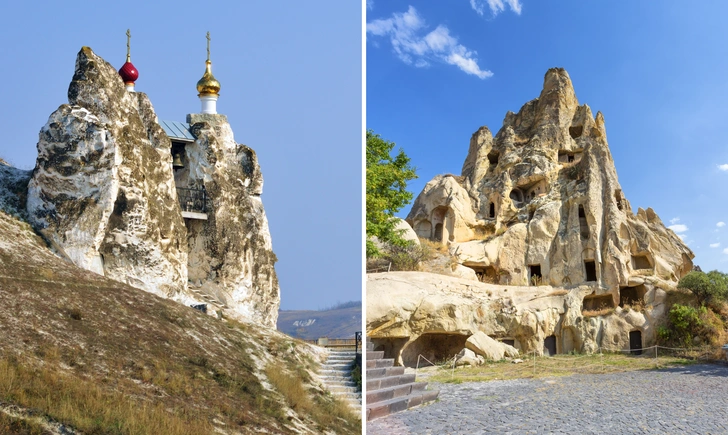 Костомарово, Воронежская область, Россия / Гёреме, Каппадокия, Турция | Источник: Khrolenko/lapas77/Shutterstock/Fotodom.ru