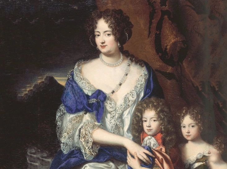 София Доротея Брауншвейг-Целльская со своими детьми Георгом и Софией Доротеей