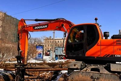 На Красноармейской укладывают новые водопроводные трубы
