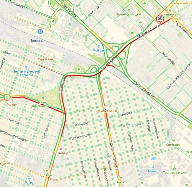 Ситуация на 07:40 | Источник: 2GIS