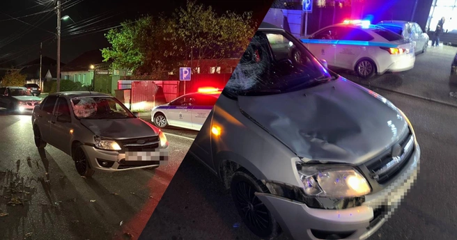 Водитель «Лады Гранты» сбил пешехода в Михайловске 4 ноября | Источник: Госавтоинспекция Ставропольского края