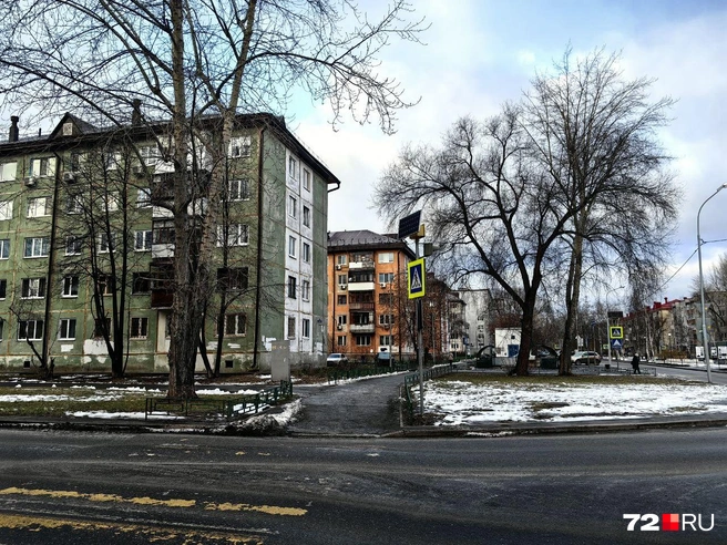 Почему район называется КПД? Если еще сомневаетесь, то вот: несколько зданий четко выстроились вдоль улицы, и все они панельные | Источник: Павел Красоткин / 72.RU