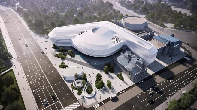 Само здание театра выглядит довольно большим | Источник: Above Architecture / T.me