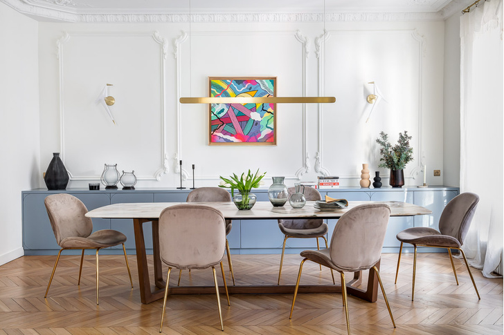 Современный стиль Осман в парижской квартире