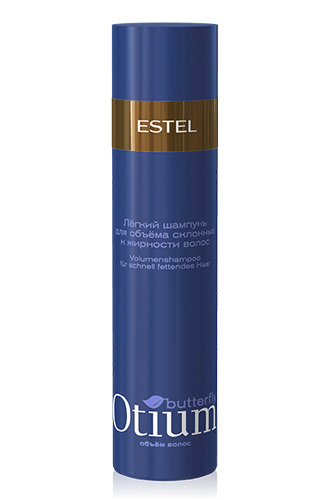Легкий шампунь для объема склонных к жирности волос Otium Butterfly, Estel. Обеспечивает волосам дополнительный объем.