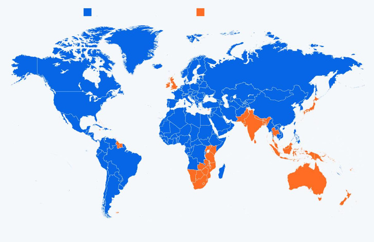 Мини-тест: сможете ли вы догадаться, по какому принципу разделены страны на этой карте?
