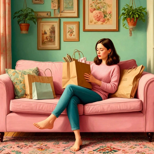 [тест] Выбери пакеты и узнай, какая покупка сделает тебя счастливой | Источник: Шедеврум | theGirl