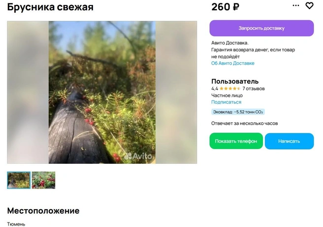 Чуть дороже, и тут уже есть ограничение: меньше, чем 5 литров ягод, продавать вам не станут | Источник: сайт бесплатных объявлений