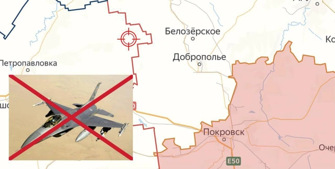 Истребитель не успел атаковать наши позиции | Источник: Александр Осипов / t.me
