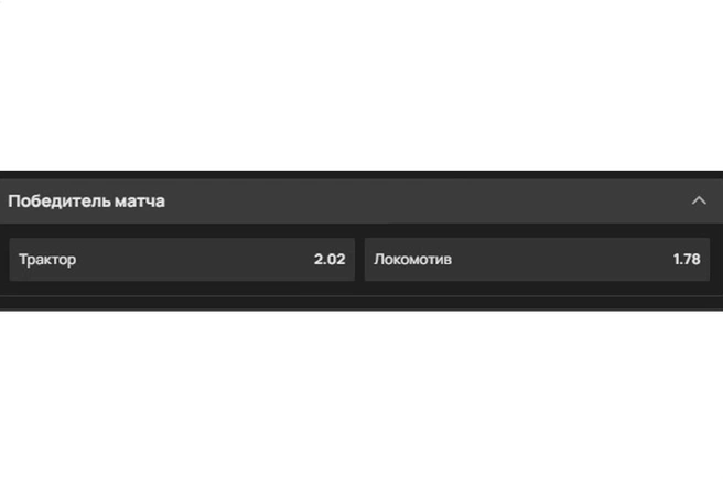 Коэффициенты у третьего букмекера. Отрыв примерно такой же — в челябинцев верят чуть меньше, чем в ярославцев | Источник: сайт букмекера