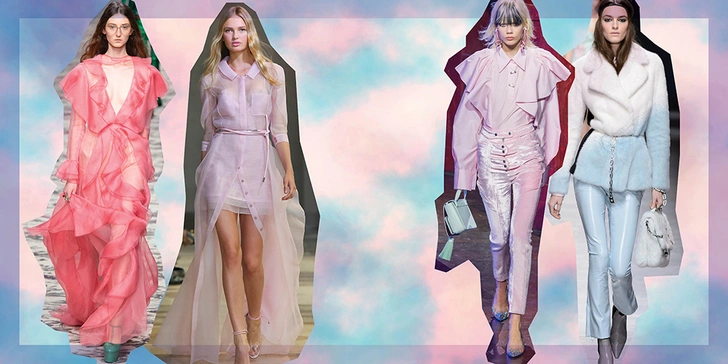 Gucci, весна-лето 2016; Carolina Herrera, весна-лето 2016; Kenzo, осень-зима 2016/17; Versace, осень-зима 2016/17. | Источник: IMAX TREE