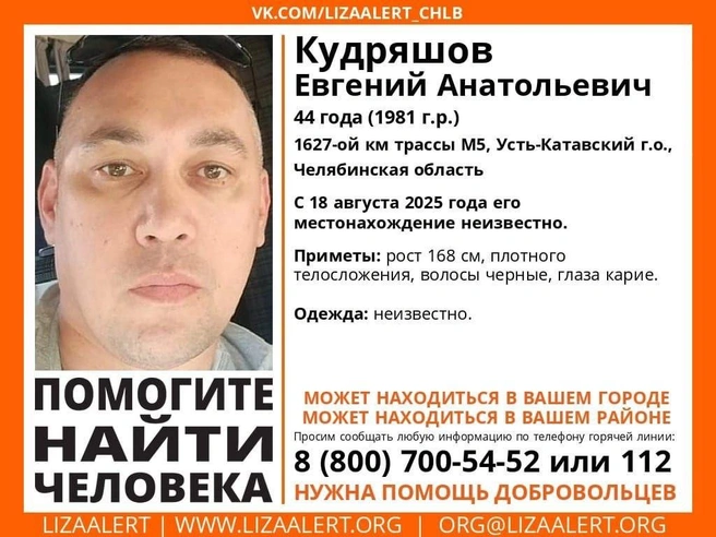 Источник: поисковый отряд «Лиза Алерт» Челябинской области