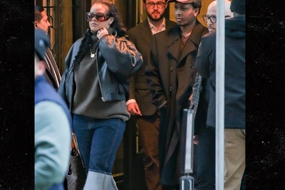 Рианна и A$AP Rocky с охраной после стрельбы