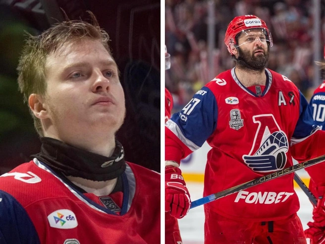 Хоккеисты ярославского «Локомотива» Егор Сурин и Александр Радулов | Источник: Кирилл Поверинов / 76.RU