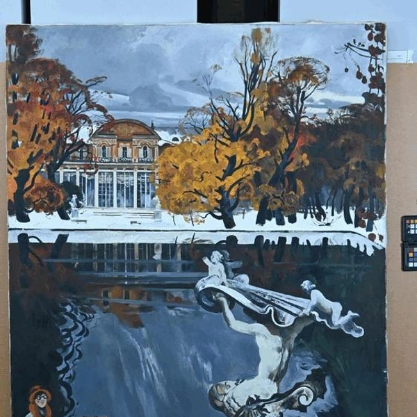 Осенний день в Ломоносове. 1976. Холст, масло | Источник: Пресс-служба ГМИ СПб