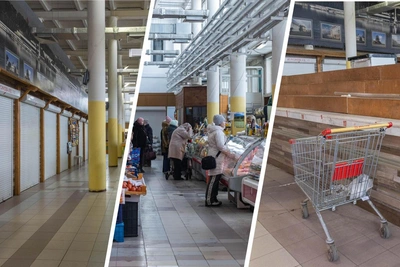 Пустые ряды Центрального рынка в Ярославле