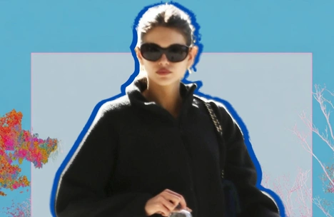 Флисовая толстовка как у Кайи Гербер — модный тренд, который не даст замерзнуть зимой 2025/26