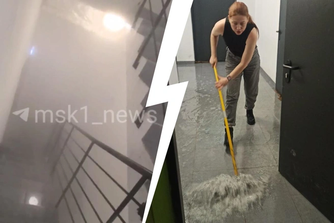 В жилом комплексе прорвало трубу с горячей водой | Источник: читатель MSK1.RU