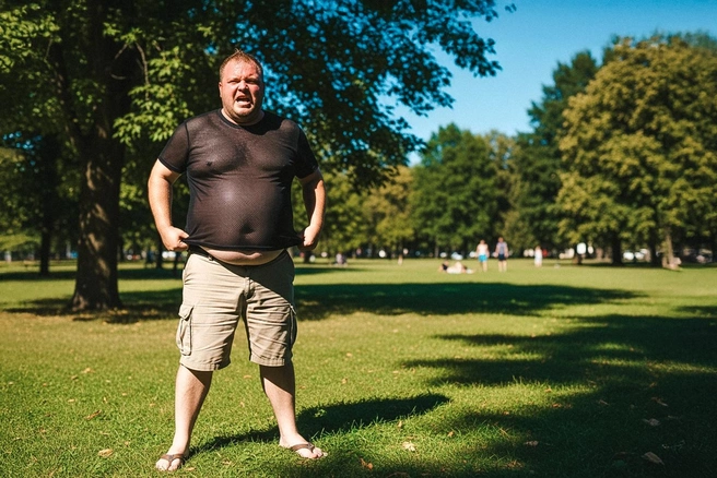 В жару приходится ходить в «сеточке» | Источник: Евгения Бикунова / Городские медиа