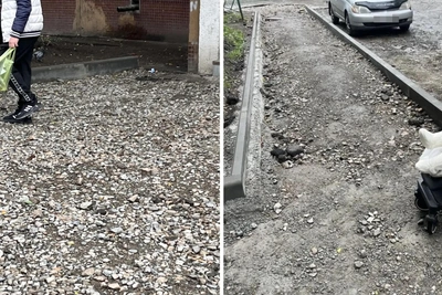 На улице Новосибирской не укладывают асфальт
