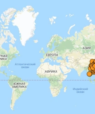 Интерактивная карта распространения китайского коронавируса