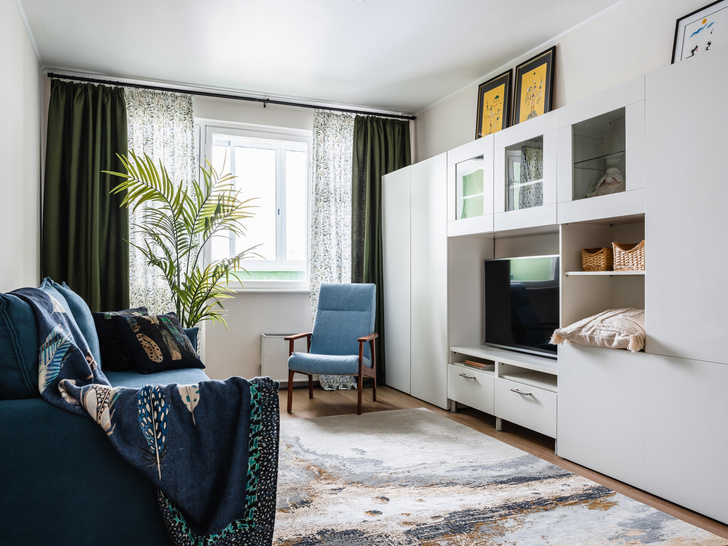 Интерьер двухкомнатной квартиры без гостиной с французским настроением — Анна Елина