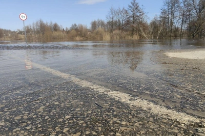 В Рязанской области паводок затопил два моста и дорогу