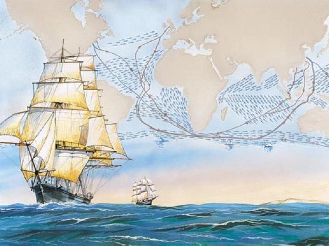 Американский клипер «Флайинг клауд» (1851), один из самых быстрых парусников своего времени. | Источник: Иллюстрация Владимира Барышева