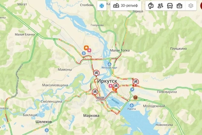 Иркутск вновь в 10-балльных пробках после снегопада