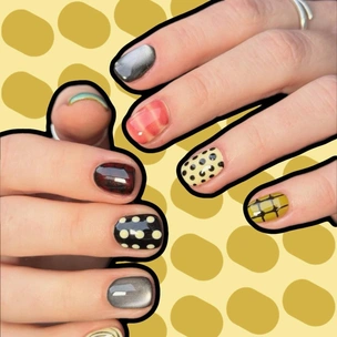 8 разноцветных модных маникюров для коротких ногтей на осень 2025