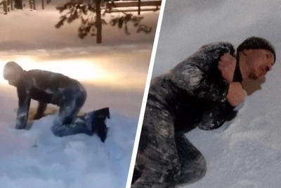 Krasnoyarsk man saves freezing victim from snowdrift at -30°C