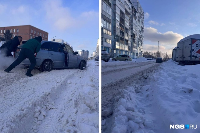 Состояние дороги в Плющихинском микрорайоне можно оценить по фотографиям | Источник: предоставил читатель НГС
