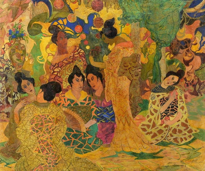 Николай Русаков. «Женщины из Киото (Гейши из Питто)». 1915. Челябинский государственный музей изобразительных искусств | Источник: Пресс-служба Музея русского импрессионизма