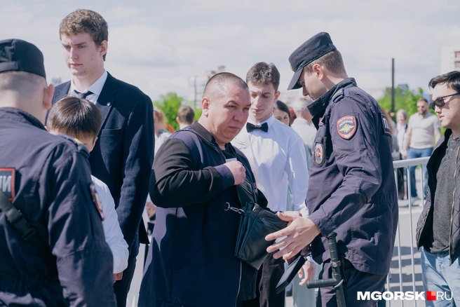 Попасть на праздник можно было через пропускной пункт | Источник: Даниил Пономаренко / MGORSK.RU