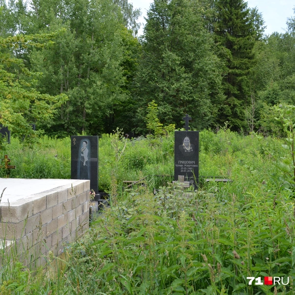 Некоторые могилы находятся на отшибе «угла». При этом, здесь практически не прибираются | Источник: Максим Улитов / 71.RU