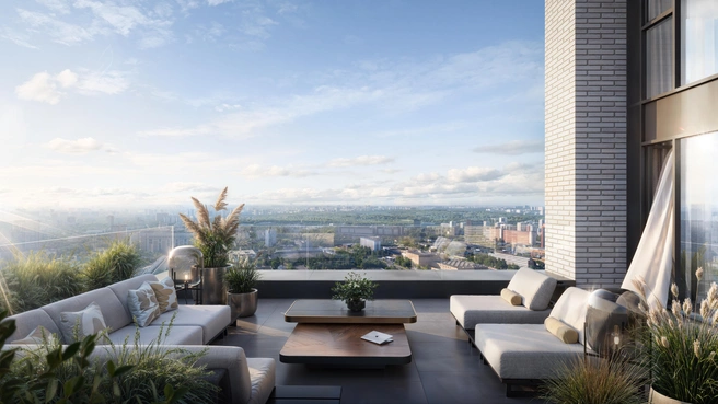 А из окон лотов на высоких этажах будут открываться вдохновляющие виды на панораму столицы и «Москва-Сити». Мечта? Нет, реальность от STONE | Источник: STONE 