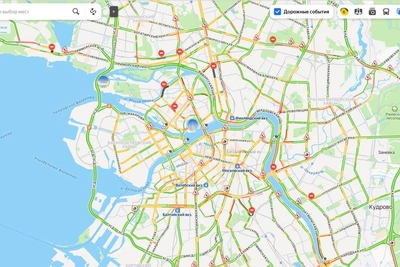 Петербург сковали 6-балльные пробки