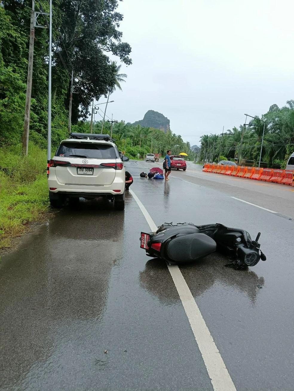 Аркадий на мотобайке столкнулся с автомобилем | Источник: Ксения Хомутова