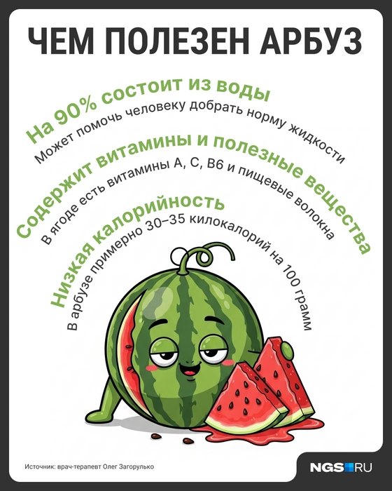 Арбуз является низкокалорийным продуктом  | Источник: Виталий Калистратов / Городские порталы