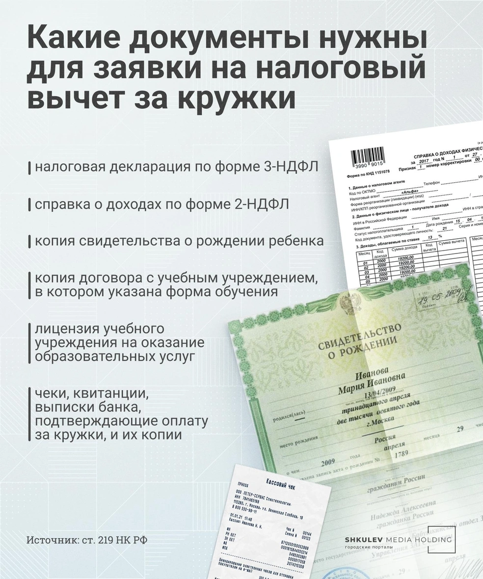 Как получить налоговые вычеты за кружки и спортивные секции ребенка - 16  сентября 2022 - 63.ру