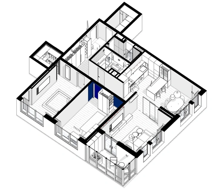 Квартира в Сантк-Петербурге, 115 кв. м. Проект Анны Пенедюк (APPdesign studio).