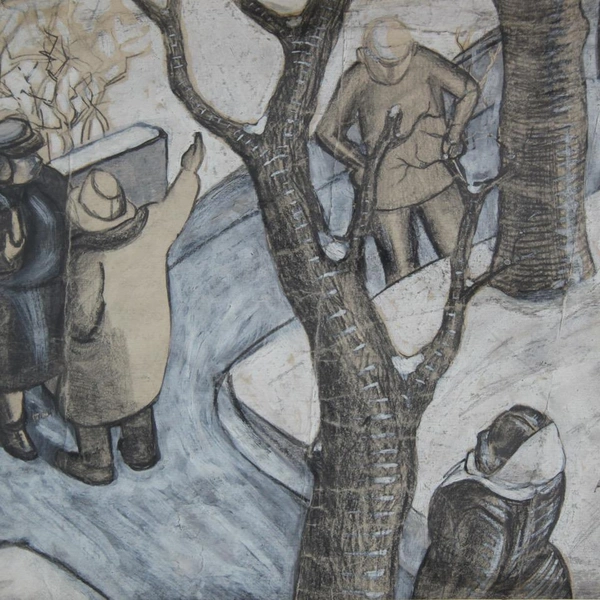 Александр Арефьев. Зимой на улице. 1956. Собрание KGallery, Санкт-Петербург | Источник: пресс-служба KGallery