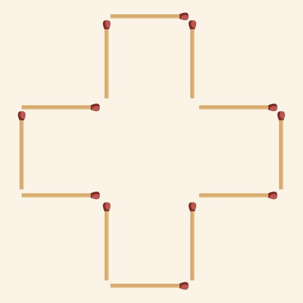 Передвиньте 3 спички, чтобы получилось 3 квадрата: задачка со спичками из СССР