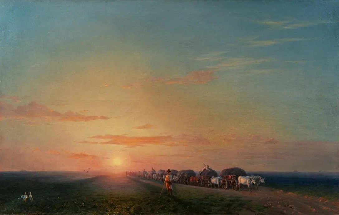 Иван Айвазовский. «Пейзаж с волами», 1867. | Источник: Московский аукционный дом