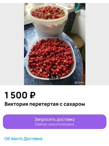 Продавцы заверяют, что спрос на ягоды достаточно высокий | Источник: Avito.ru
