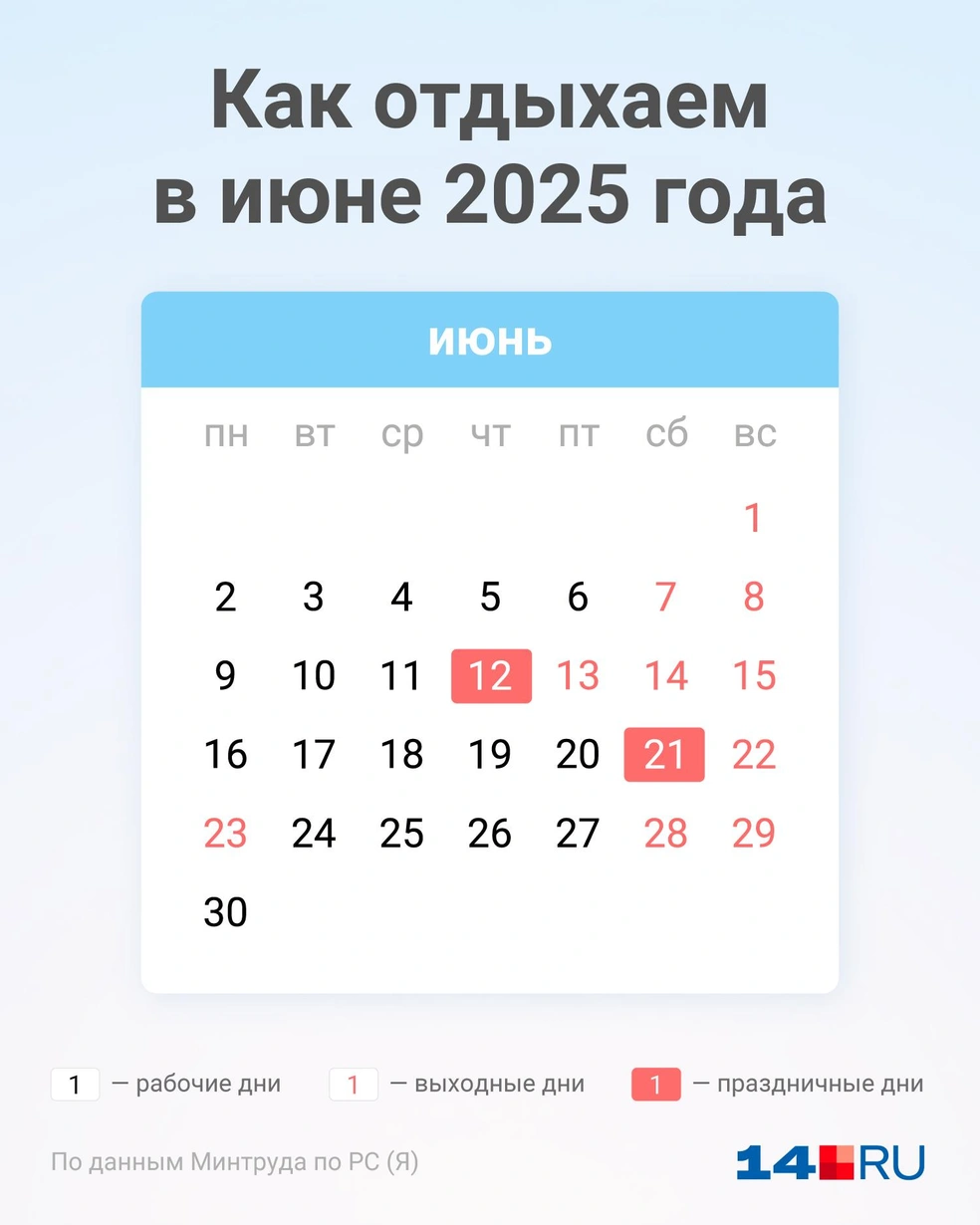 Календарь праздничных выходных на июнь | Источник: Евгения Бикунова / Городские медиа